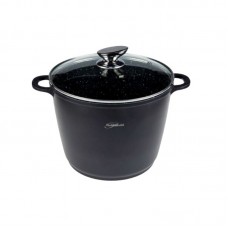 PL-DAD24 BLACK PLATIUM COLLECTION Oala cu capac, interior marmorat, capacitate 6.8 L, diametru 24 cm